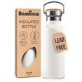 thumbnail image 1 of Botella de Agua Aislada Bambaw 710 ml Acero Inoxidable Blanca, 1 of 8