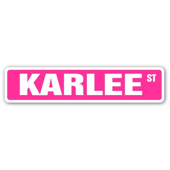 KARLEE Street Sign Childrens Name Room Sign | Indoor/Outdoor |  36" Wide