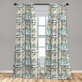 thumbnail image 5 of Ambesonne Car Race Track Curtains, Cityscape Road, Pair of 28"x63", Multicolor, 5 of 5