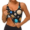 thumbnail image 3 of Fotbe Planets In Deep Space Sujetador Deportivo Largo sin Aros para Mujer con Almohadillas y Soporte Medio, Transpirable y Absorbente, Camiseta Tipo Chaleco o Tank Top-Medium, 3 of 8