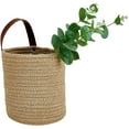 thumbnail image 2 of Wall Hanging Storage Baskets - Small Cotton Rope Woven Closet Storage Bins-Shelf Basket Organizer for Plants, Towels - 6.3" x 7" (Jute-Brown), 2 of 11