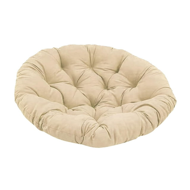 Cojín para silla Papasan de 20 pulgadas, cojín para silla tipo huevo, superficie impermeable, grueso, colgante Caqui