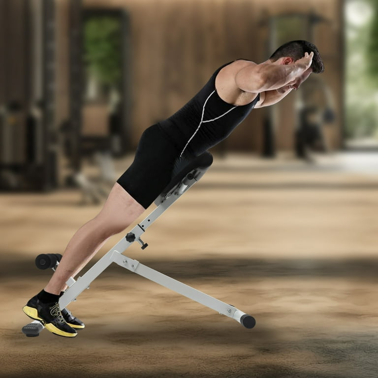Folding Hyperextension Bench Roman Chair 5 Levels Adjustable Roman Bench Back Extension