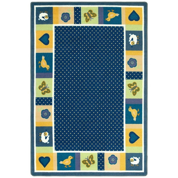 Joy Carpets Kid Essentials Seeing Spots 3'10" x 5'4" Area Rug in Color Bold