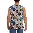 thumbnail image 4 of Fotbe Men's Color Tractor Print Men's Sleeveless Muscle Tank Tops Casual T-Shirts for Gym Workout Beach-Large, 4 of 8