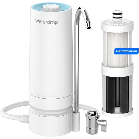 Restored [Ultra Filtration] Waterdrop Countertop Water Filter, Filter Life Reminder, 4000 Gallons, (1 Filter Included) WD-CTF-07 (Refurbished)
