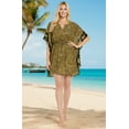 thumbnail image 4 of HAPPY BAY Women's Loose Hawaiian Swimsuit Swimwear Cover Ups S-M Brown, Tiger Skin, 4 of 4