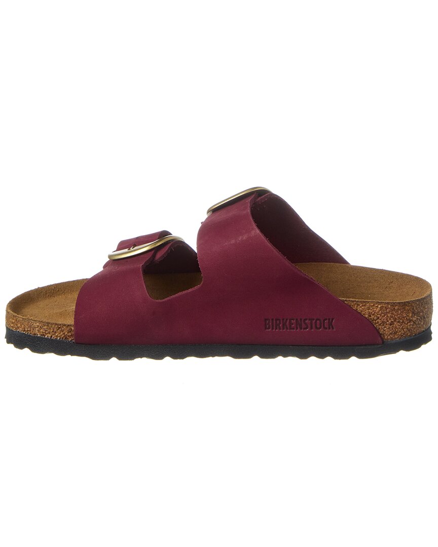 Birkenstock Arizona Big Buckle Narrow Fit Leather Sandal, 40, Red