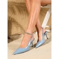 thumbnail image 5 of On feet& in love Women's Pointed Toe Slingback Stiletto High Heel Pumps, Elegant Slip On Back Strap Dress Heels for Wedding Party Formal Occasions, 5 of 6