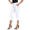 thumbnail image 5 of HDE Women's Pull On Capri 19" Inseam Cropped Pants with Pockets White XL, 5 of 6