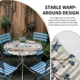 thumbnail image 2 of Vintage Country Round Tablecloth for 36-44 Inch Tables,Fitted Table Cover with Elastic Edge,Blue Rustic Texas Star Vines Wooden Grain Waterproof Outdoor Table Cloth Protector for Patio Garden Dinner, 2 of 9