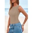 thumbnail image 4 of PRETTYGARDEN Tank Top for Women Summer Casual Sleeveless Ribbed Slim Fitted Basic Tee Shirts Spring Fashion Y2k Clothes, 4 of 10