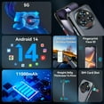 thumbnail image 5 of OUKITEL WP35 Pro Rugged Smartphone 5G - 36GB+512GB Android 14 Rugged Phone, 11000mAh Large Battery, 6.6" FHD+ Corning Screen, Dual Sim Cell Phone, 64MP+32MP Camera, NFC/OTG/BT5.2/GPS, 5 of 9