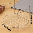 thumbnail image 4 of 2 Pcs Steamer Rack Trivet with Handles Compatible with Instant Pot Accessories 6 or 8 Qt Pressure Cooker,Stainless Steel Steaming Rack Trivets,Long Handle for Easy Pot Removal, 4 of 7