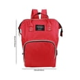 thumbnail image 2 of Maternity Nappy Bag Waterproof Baby Diaper Backpack Large Capacity Mommy Nursing BagRed, 2 of 4