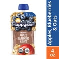 thumbnail image 3 of (3 pack) Happy Baby, Stage 2 Organic Baby Food, Apples Blueberries & Oats, 4 oz Shelf Stable Pouch, 3 of 12