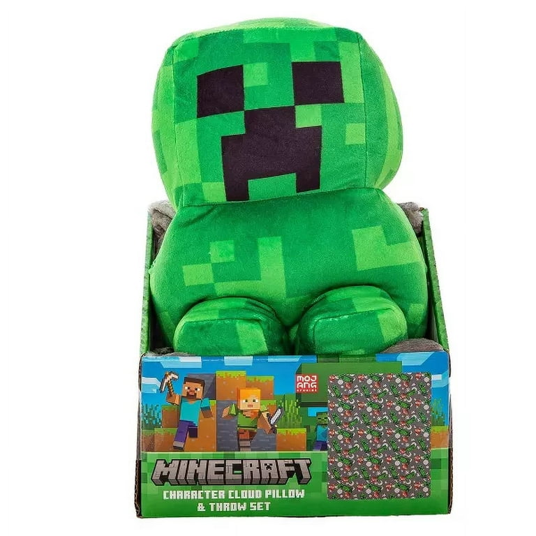 Minecraft Plush Creeper, TNT Soft Fleece Blanket Throw, 46 X 60