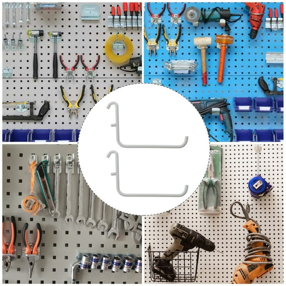 LEXSOMEO 4pcs Metal Pegboard Hooks for Tool Storage Desktop Pegboard Bracket Hooks Pegboard Organizer for Garage Workshop and Home Pegboard Accessories