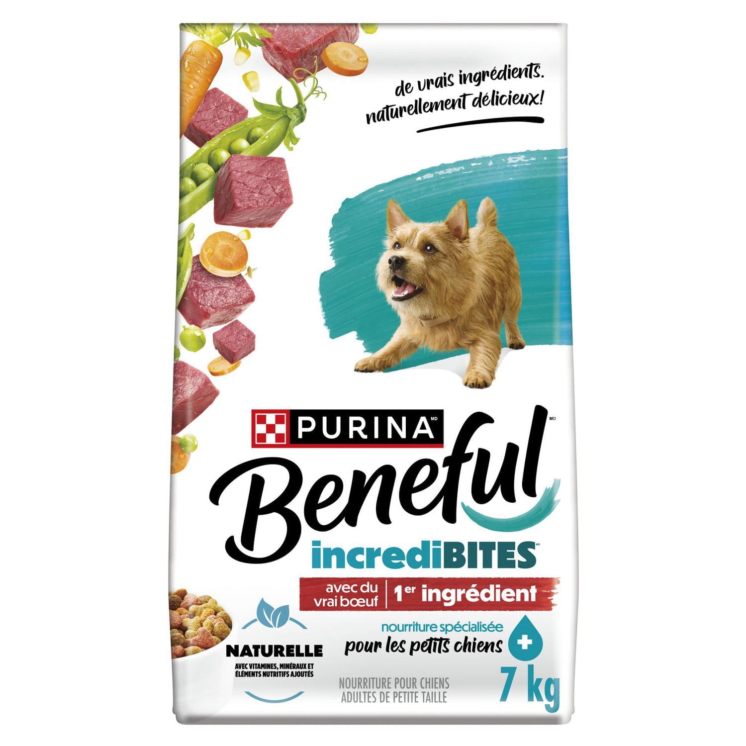 Beneful IncrediBites for Small Dogs with Real Beef, Dry Dog Food, 1.6-7 kg