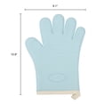 thumbnail image 7 of Unique Bargains 2pcs Silicone Heat-Resistant and Waterproof Oven Mitts Blue 10.8" x 8.1", 7 of 7