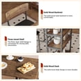 thumbnail image 4 of Kojooin Rustic Brown Dining Table and Chairs Set, Counter Height Bar Table with Upholstered Seats for Apartment or Dining Room, 4 of 8