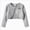 S32-Grey, variant on 13-14 Years Tween Kids Girls Crew Neck Long Sleeve One Button Crop Cardigan Sweater Knit Bolero Cardigan For Dresses Outfits for Fall and Winter Navy Sweatshirt