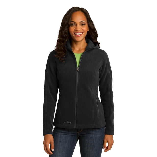 Eddie Bauer - Chaqueta de forro polar con capucha y cremallera completa (EB206), color negro, 2XL eddie bauer 763171