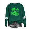 thumbnail image 2 of BLVB St Patricks Day Sweatshirt Women Long Sleeve Crewneck Shamrock St. Patricks Shirts Tee Tops Cute Holiday Pullover, 2 of 3