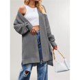 thumbnail image 6 of Women's Long Cardigan Sweaters Open Front Oversized Duster for Women Gray L, 6 of 10