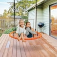 thumbnail image 4 of Costway 40'' Spider Web Tree Swing Kids Outdoor Play Set w/ Adjustable Ropes Gift Orange, 4 of 10