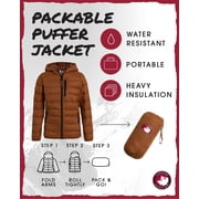 CANADA WEATHER GEAR Boys Puffer Jacket - Lightweight Nylon Packable Winter Coat for Boys (10-20)