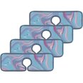 thumbnail image 3 of SKYSONIC Faucet Absorbent Mat 3 Pcs Marble Effect Painting Kitchen Faucet Splash Catcher Washable Counter Drying Pads Behind Faucet for Kitchen Bathroom, 3 of 7