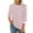 Pink1, variant on fatyb Womens 3/4 Sleeve Tops Crewneck Stripe Casual T Shirts Loose Print Dressy Tee Blouses for Women