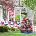 thumbnail image 5 of Welcome 4th of July Rottweiler Dog Patriotic Decorative Garden Flag, America Pet Firework Yard Outside Home Decorations Dog Lover Gifts, American USA Outdoor Small Decor Double Sided 12 x 18, 5 of 6