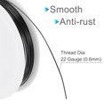 thumbnail image 3 of Uxcell 22 Gauge Copper Wire 0.6mm Dia Black Resistant Beading Wires Pendant Making Art Craft 4.5M 1 Roll, 3 of 6