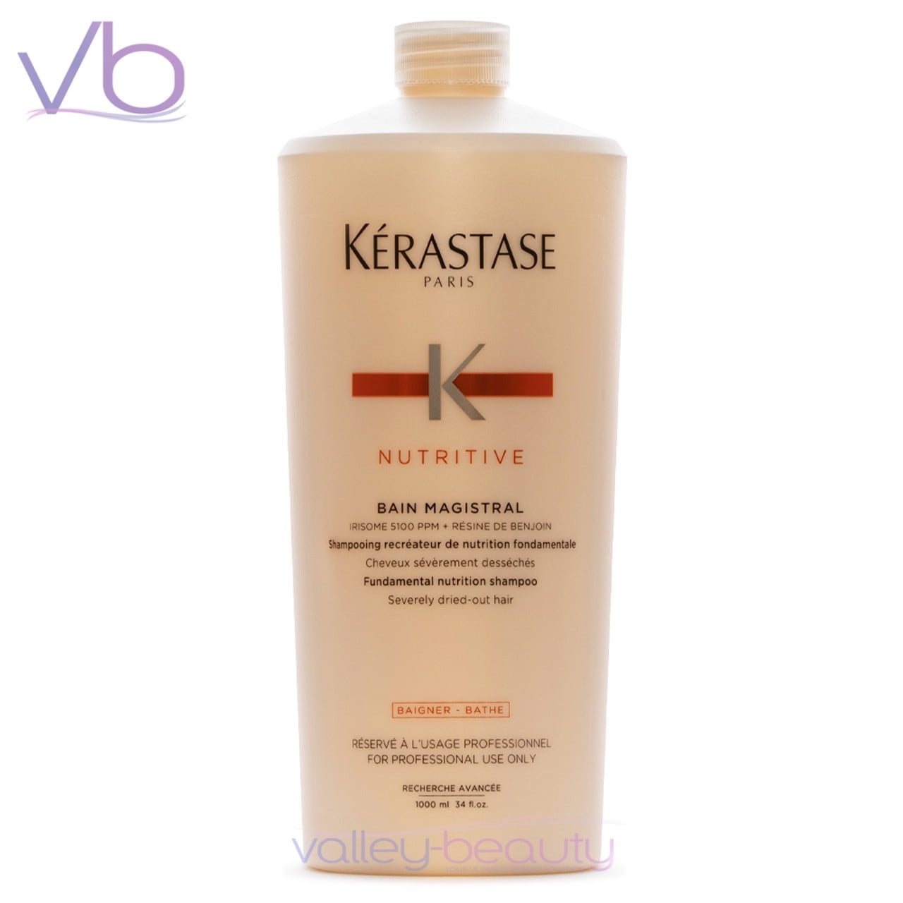 Kerastase Nutritive Bain Satin 2 Premium Hair Care Shampoo, 34 oz