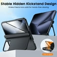 thumbnail image 5 of Vizvera for Google Pixel 10 Pro Fold Case with Kickstand,Screen Protector,Wireless Charging,Slim Shockproof,Hinge Protection Phone Case-Black, 5 of 9