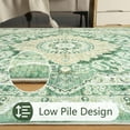 thumbnail image 6 of Ultrug Vintage Floral Print Rugs Soft Boho Carpet Retro Distressed Area Rug for Living Room Bedroom Home Decor,5'x7',Green, 6 of 7