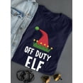thumbnail image 3 of Off Duty Elf T-Shirt Women -Smartprints Designs, Female Small, 3 of 4