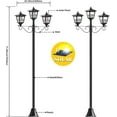 thumbnail image 6 of 72" Solar Christmas Lamp Post Lights – Triple-Head Vintage Outdoor Street Light for Garden, Lawn, Pathway & Holiday Decor(Red Bird), 6 of 7