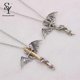 thumbnail image 4 of Sunny Punk Men Glow In The Dark Dragon Sword Pendant Chain Necklace, 4 of 5
