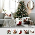 thumbnail image 2 of Christmas Pillow Covers for Decorations Christmas Printed Pillowcases with Snowman Santa Claus Christmas Tree and Reindeer Patterns Linen Pillow Case for Sofa Couch Xmas Decorations 18x18", 2 of 7