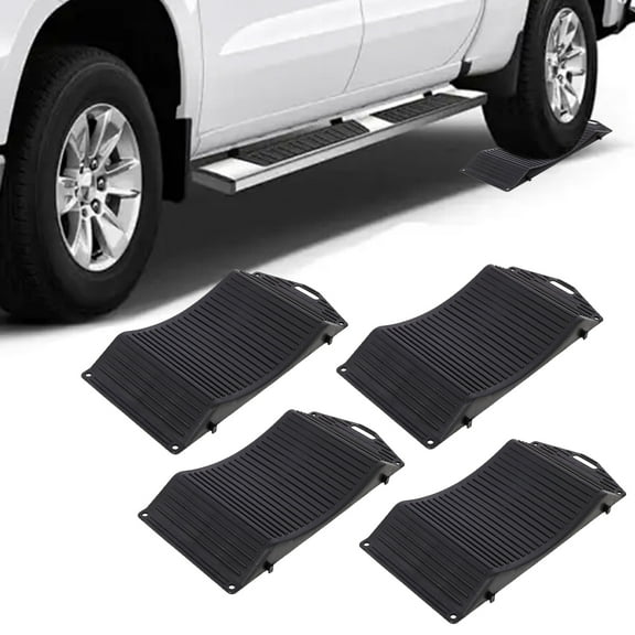 Tire Saver Ramps with Interlock Anti-Slip Pads Design, Car Tire Wheel Chock for Tire Prevention, 80,000 Pounds Load Capacity, Pack of 4