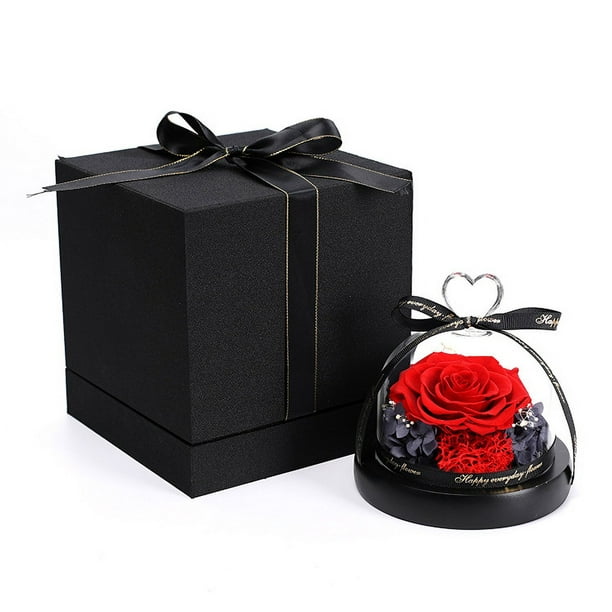 Eternal Rose - Preserved Forever Rose Flower in a Glass Handmade Eternal  Roses with LED Lights, Best Gift for Her Valentine's Day Mother's Day