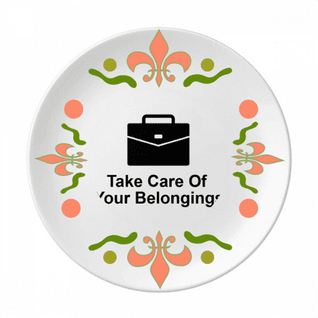 

Care聽Your聽Belongings Black Symbol Flower Ceramics Plate Tableware Dinner Dish