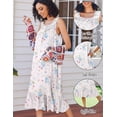 thumbnail image 3 of Ekouaer Women's Nightgowns Long Sleeveless Night gown with Pockets Soft Ladies Nightdress Lace Trim Victorian Sleepwear Vintage Old Fashioned Gown, 3 of 6