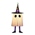 thumbnail image 1 of Almencla Halloween Hanging Ghost Hat Light Creative Glowing Ghost for Patio Yard Tree Violet, 1 of 8