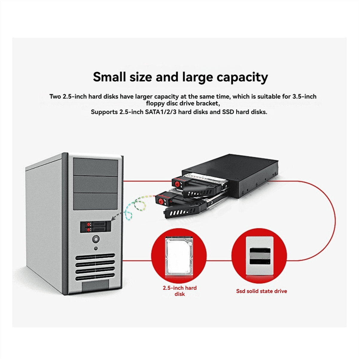 2.5 Inch SSD Laptap Hard Drive Box Internal USB 3.0 6TB High-Speed with Component Hard-Disk Enclosure