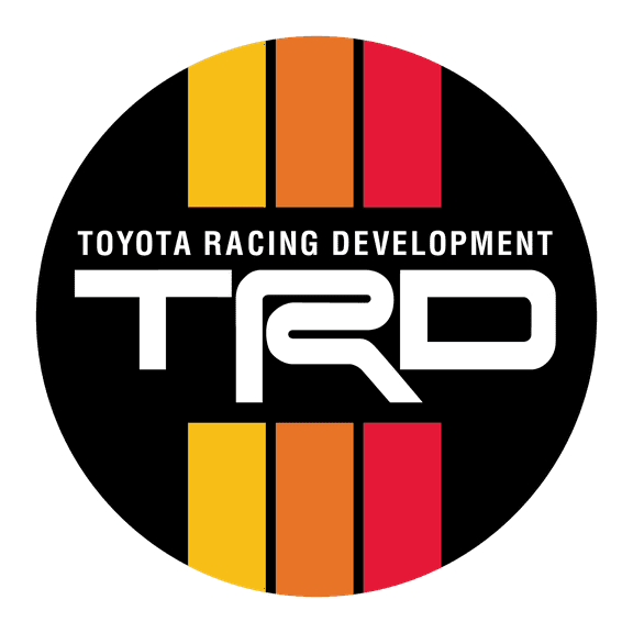Toyota TRD Retro Stripe Metal Automotive Decal, 6 x 8 Inch