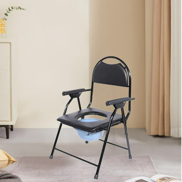 Silla cómoda junto a la cama Fernando plegable con inodoro 53 x 44 x 94 cm